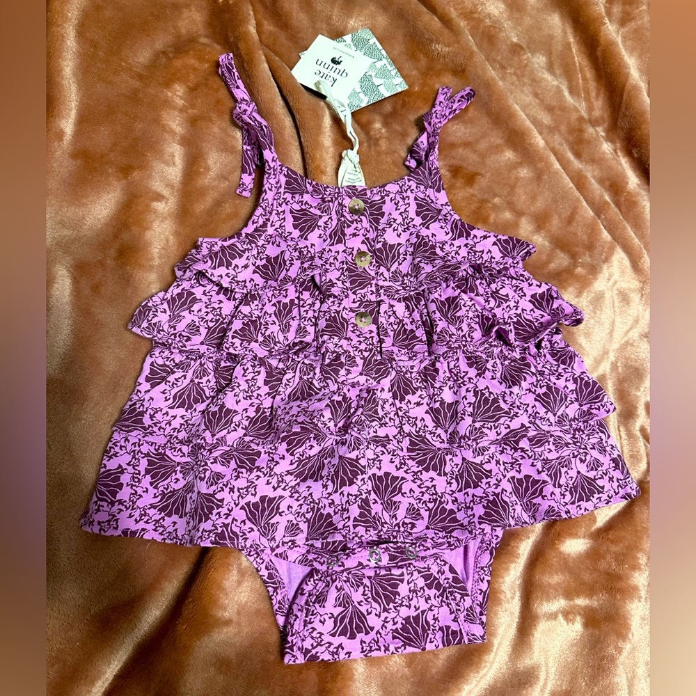 NWT Kate Quinn Purple One Piece Romper Onesie Size 3-6 Months